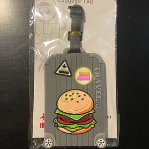 Black Luggage Tag with Gold Accent